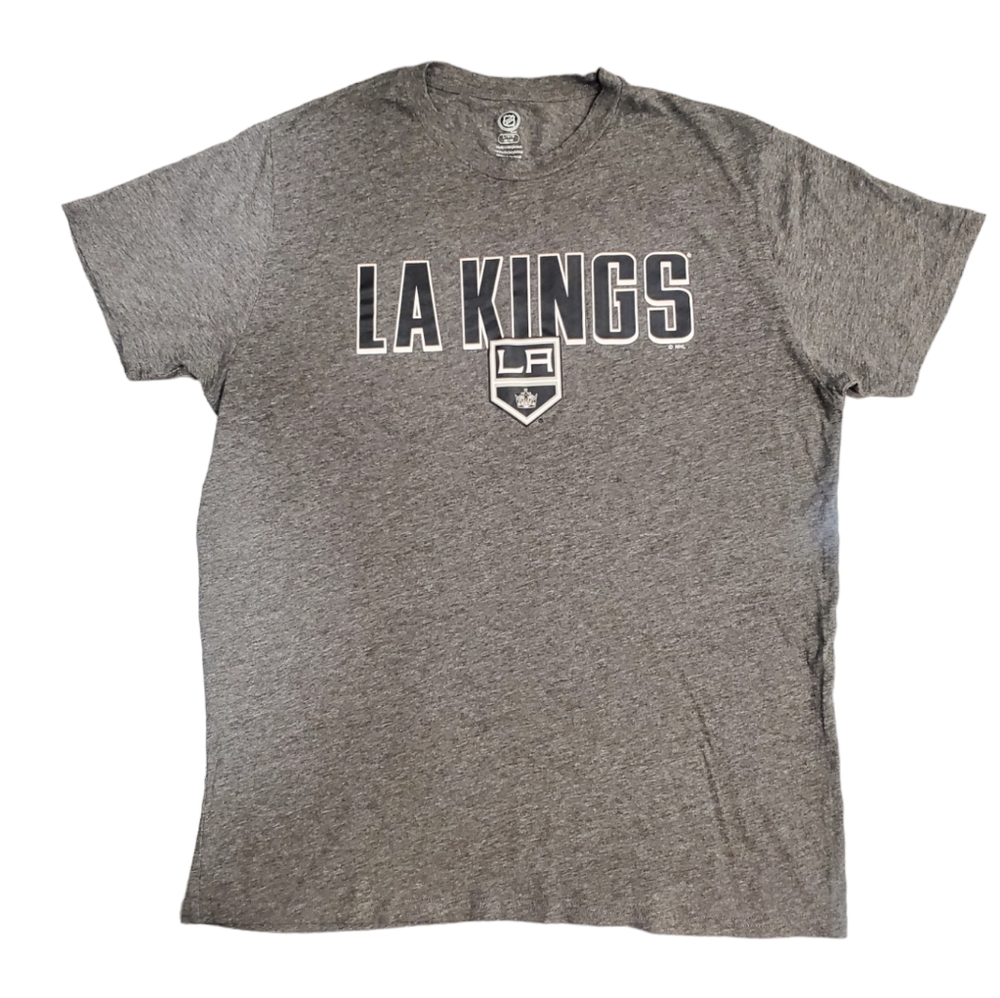 NHL Mens Los Angeles Kings Fanatics Branded Heathered Gray T-Shirt Size Large
